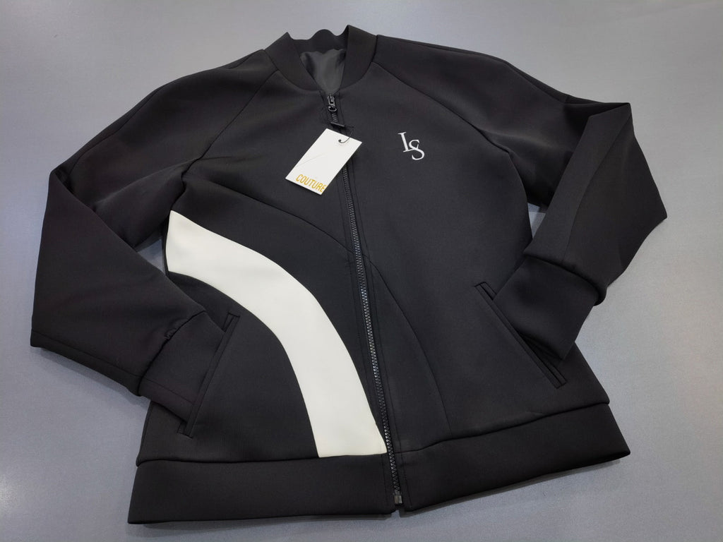 Men's Black With White Stripe Jogging Suit