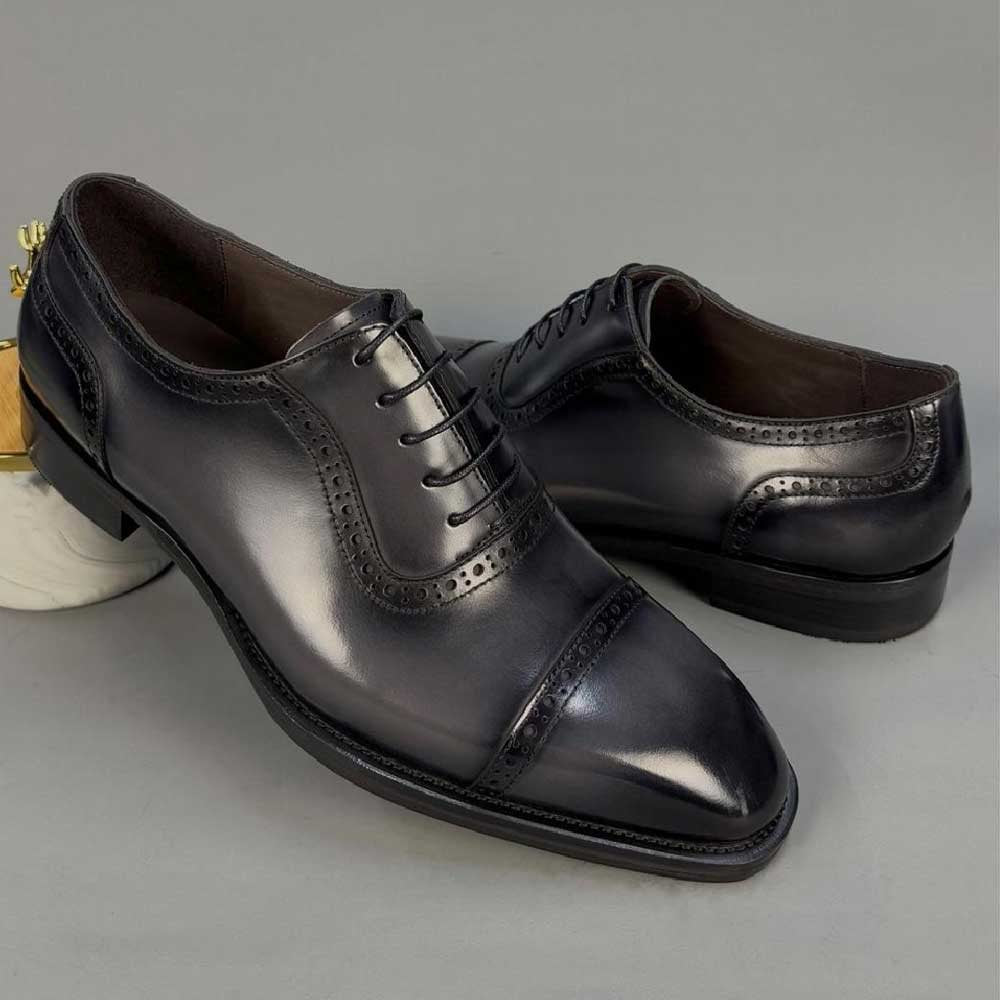 Grey Oxford Leather
