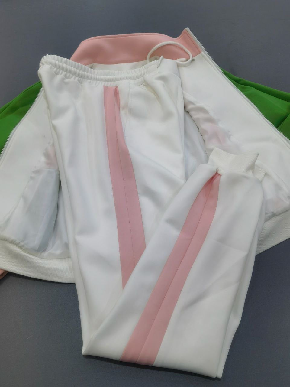 Women's Pink/White/Green Jogging Suit